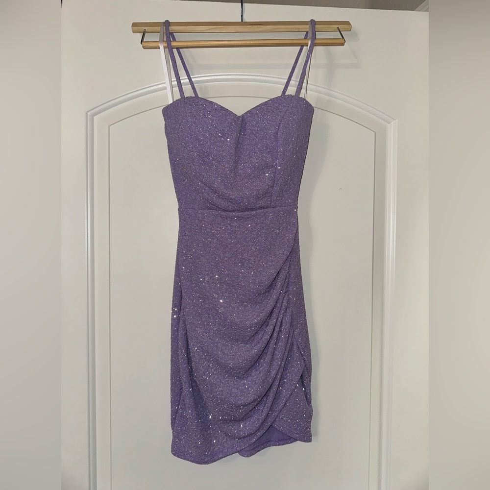 Purple sparkly Windsor dress